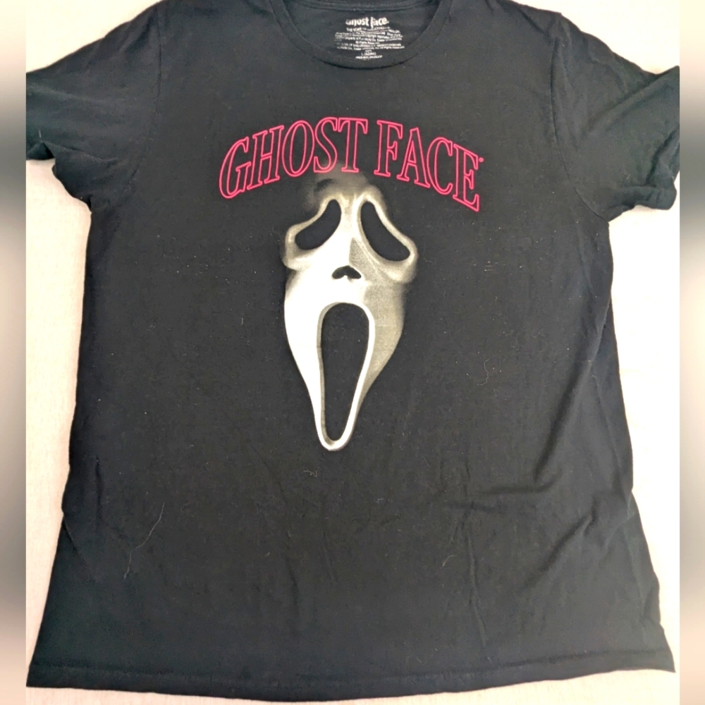 Ghost Face THE ICON Of Halloween Black Tee Size Large